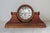 Vintage Quartz Traditional Style Leather Wrapped Wooden Mantel Clock For Sale - Image 4 of 16