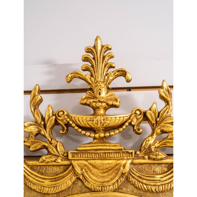 Glass Friedman Brothers Gold Finish Model #6769 Adam Style Mirror For Sale - Image 7 of 11