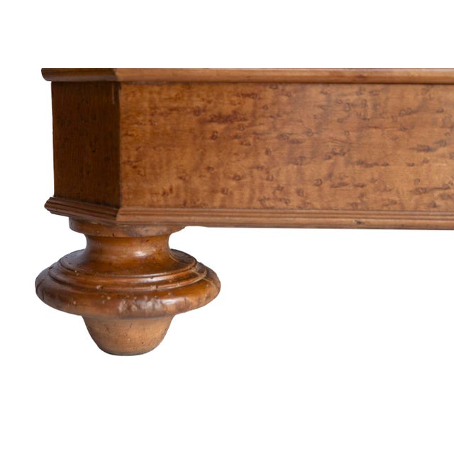 19th Century French Bird'e Eye Maple Dresser With Marble Top For Sale - Image 12 of 12