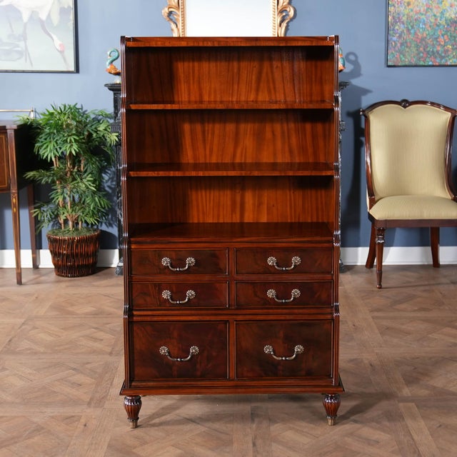 2020s Niagara Furniture Waterfall Mahogany Bookcase For Sale - Image 5 of 12