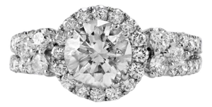 2.43 Carat Round Brilliant Diamond Ring 18 Karat White Gold, Size 6.75