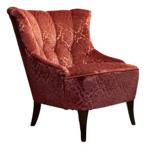 20th Century Napoleon III Slipper Chair in Brique Ton Sur Ton Jacquard Velvet, 1920s