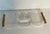 Vintage mid century modern acrylic tray with real bamboo handles.