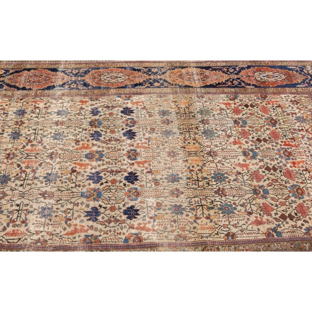 Beige Antique Persian Farahan Sarouk Rug 6’10” X 9’6” For Sale - Image 8 of 10