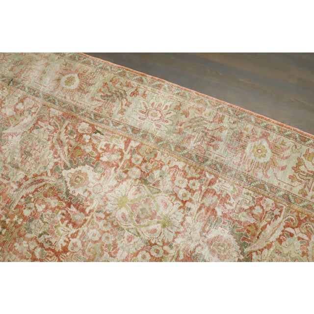 Persian Antique Zabihi Collection Worn Persian Mahal Rug - 7'5" x 10'3" For Sale - Image 3 of 10