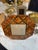 1960s Cornici Amber Shell and Brass Geometric Picture Frame For Sale - Image 5 of 8