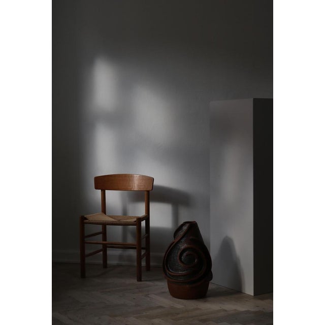 Large Modern Scandinavian Stoneware Floor Vase, Denmark, 1960s For Sale - Image 13 of 15