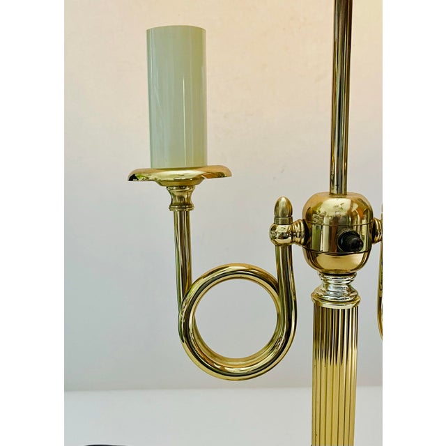 Vintage French Bouillotte Style Brass Lamp For Sale - Image 4 of 5