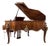 Luxury Hand-Crafted Grand Piano Louis XV Style with Ornate Carvings & Matching Stool For Sale
