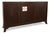 Wood Mid 20th Century English Nigerian Mahogany Inlaid Sideboard by Trosby, Sussex For Sale - Image 7 of 7