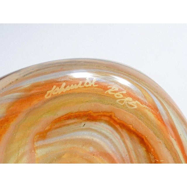 Scandinavian Polychrome Blown Glass Vase For Sale - Image 13 of 14