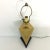 Vintage Triangular Faceted Brass Lamp on Black Base For Sale - Image 4 of 13