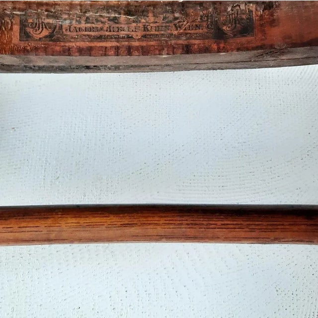 Brown Tripod Desk Chair from Jacob & Josef Kohn, 1900s For Sale - Image 8 of 9