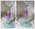 Glass 1990s Pair of Hand Blown Harry Stuart RPM Studio Art Glass Goblet Chalice Wine Glass For Sale - Image 7 of 11