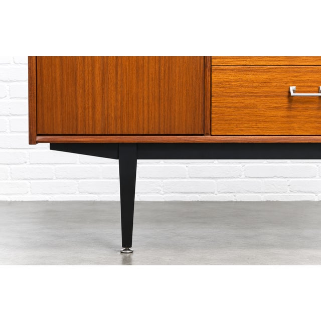 Brown Mid Century Modern Teak Sideboard by Nathan Furniture, Made in England | British MCM Credenza, C. 1960’s For Sale - Image 8 of 17