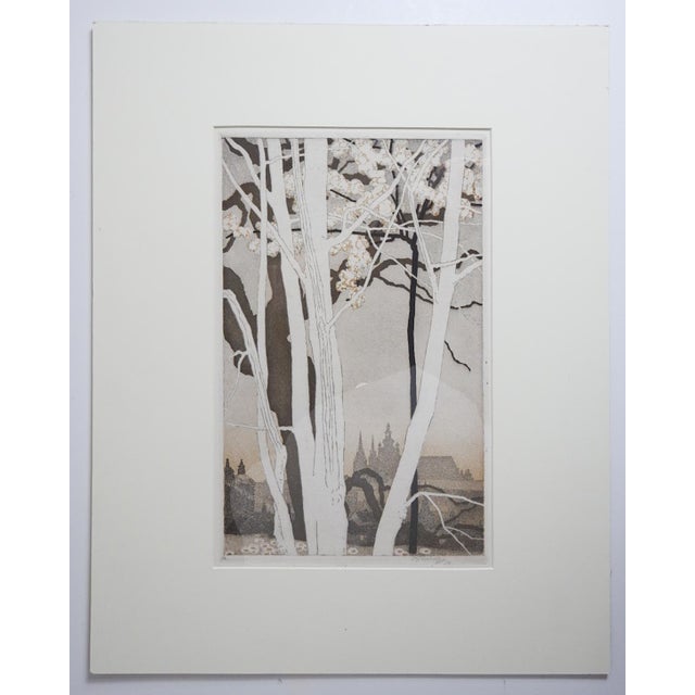 Early 20th Century Vojtech Preissig St. Vitus Cathedral Prague Aquatint For Sale - Image 4 of 4