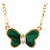 Rare 14k Gold Butterfly Necklace With Malachite Wings by Hammerman Bros For Sale