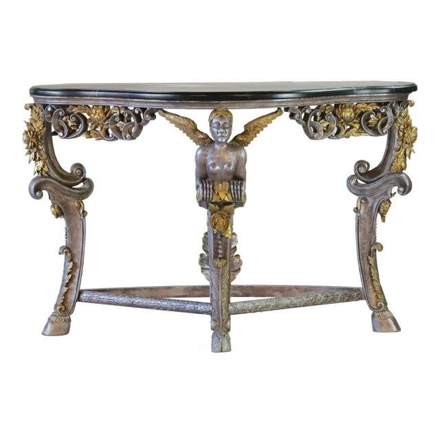 20th Century French Louis XV Rococo Style Side Table and Console Table For Sale