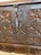 Large Antique 18 th Century Spanish Colonial carved coffer/trunk,dark rich color has a patina on each side.This amazing...