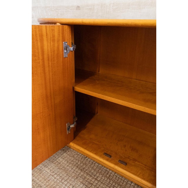 Wooden Sideboard with Vienna Cane Inserts, 1970s For Sale - Image 4 of 7