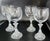 Stunning set of 4 vintage glasses, new but w/o their original box. Each glass is 6.5" tall, and this discontinued pattern...