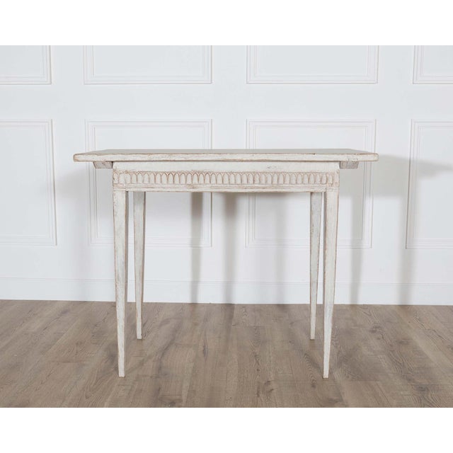 Gustavian (Swedish) 19th Century Swedish Gustavian Painted Side Table For Sale - Image 3 of 8