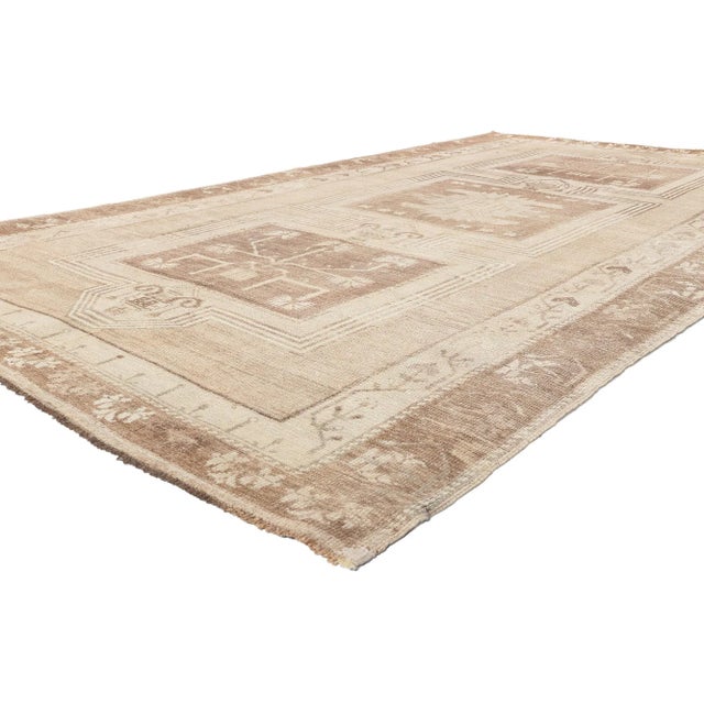 53726 Vintage Turkish Kars Rug, 06'04 x 11'06. Emanating nomadic charm with incredible detail and texutre, this hand...