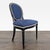 Elegant 5-Piece Dining Set With Glass Table and Blue Upholstered Chairs For Sale - Image 4 of 16