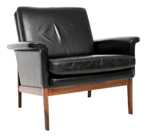 Vintage Danish Leather Armchair by Finn Juhl for France & Søn, 1960s