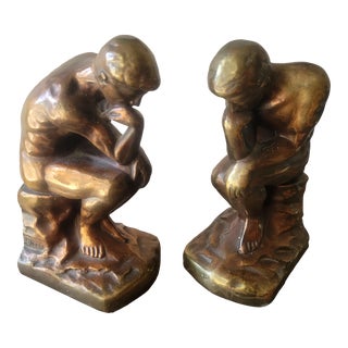 Circa 1928 The Thinker Bookends- a Pair For Sale