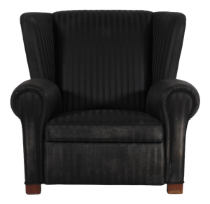 Large Danish Art Deco Lounge Chair with Black Fabric in the style of Fritz Hansen, 1930s