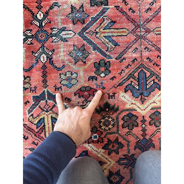 Taupe 1930s Lattice Mahal Rug - 9' X 12' For Sale - Image 8 of 12