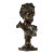 Patinated Bronze Bust of Young Girl by Alfred Rolle For Sale