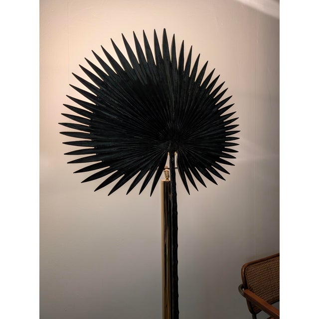1970s Fan Palm Bronze and Brass Floor Lamp from Valenti, 1970s For Sale - Image 5 of 17