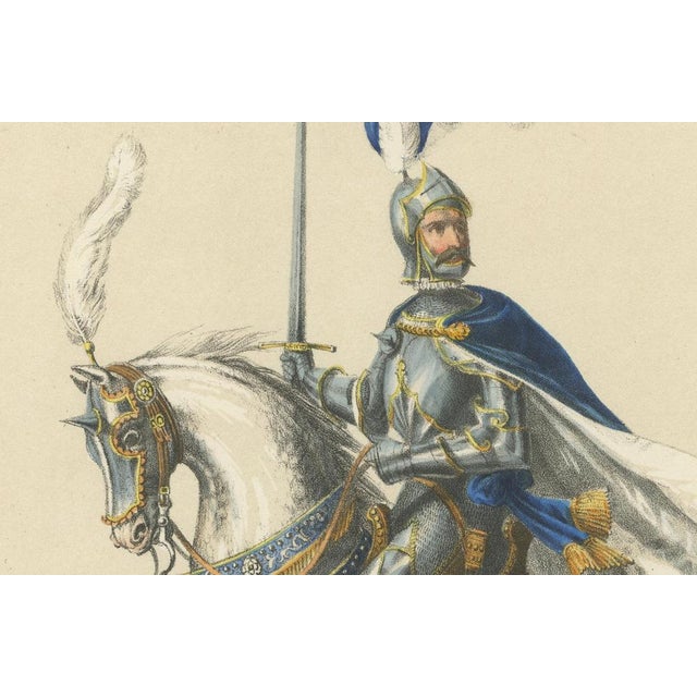 Festival Cavalcade The Waldmann Knight in Majestic Parade, 1855, Paper For Sale - Image 4 of 10