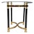 Side Table in Brass and Glass, 1970s For Sale