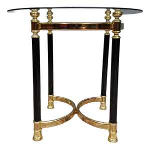 Side Table in Brass and Glass, 1970s