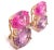 Christina Addison 18kt Yellow Gold Grande GUM DROP™ Earrings with Pink Topaz and Amethyst and diamonds ~0.60cts - The...