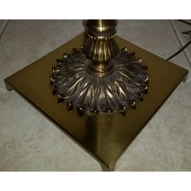 Stiffel Hollywood Regency Brass and Glass Floor Lamp Table ...