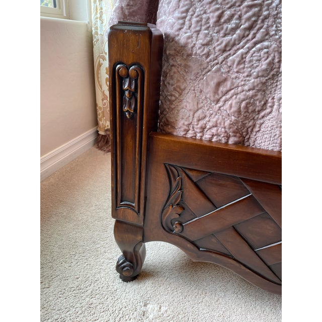 Hand Carved Wood Queen Bed Chairish