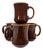 Brown Diner Mugs- Set of Four For Sale