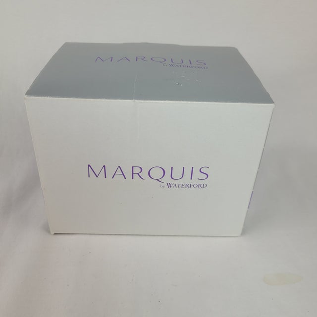 Late 20th Century Marquis by Waterford Crystal Egg Trinket Box With Bow in Box For Sale - Image 11 of 15