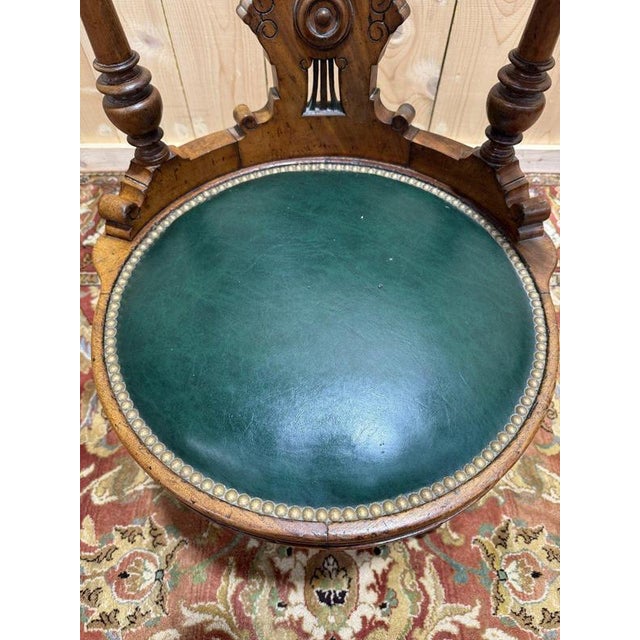 Napoleon III Walnut Office Chair For Sale - Image 3 of 8
