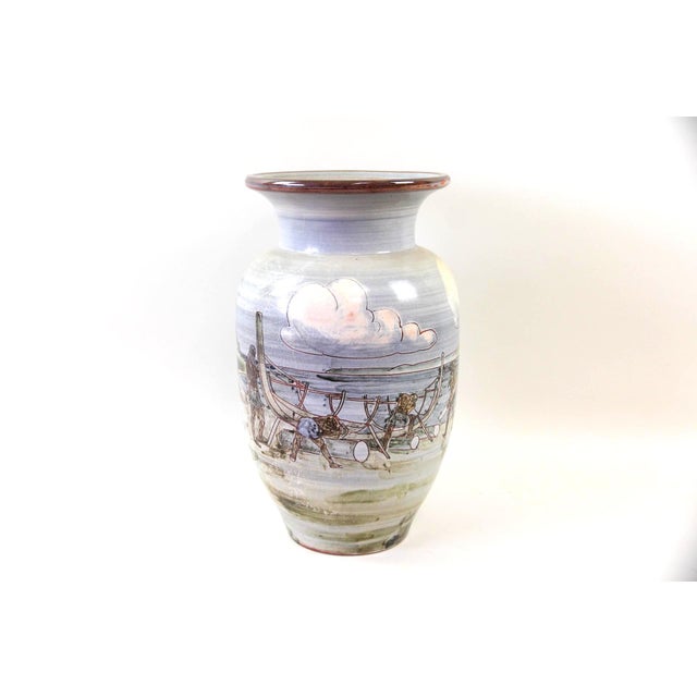 Art Nouveau Art Nouveau Large Decorative Vase by Harald Folmer Gross, Denmark, 1940s For Sale - Image 3 of 10