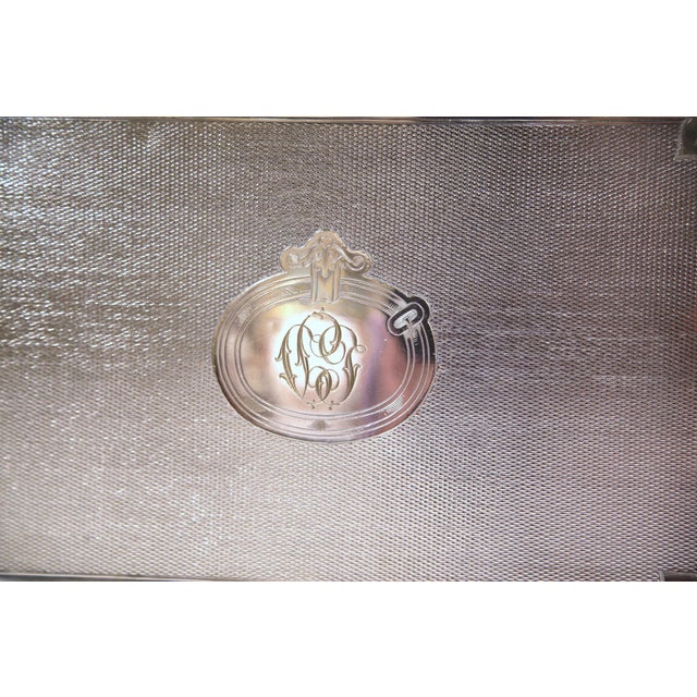 19th C. French Silver-Plated Monogrammed Tray by Pelloutier & Cie, Dated 1894 For Sale In Dallas - Image 6 of 8
