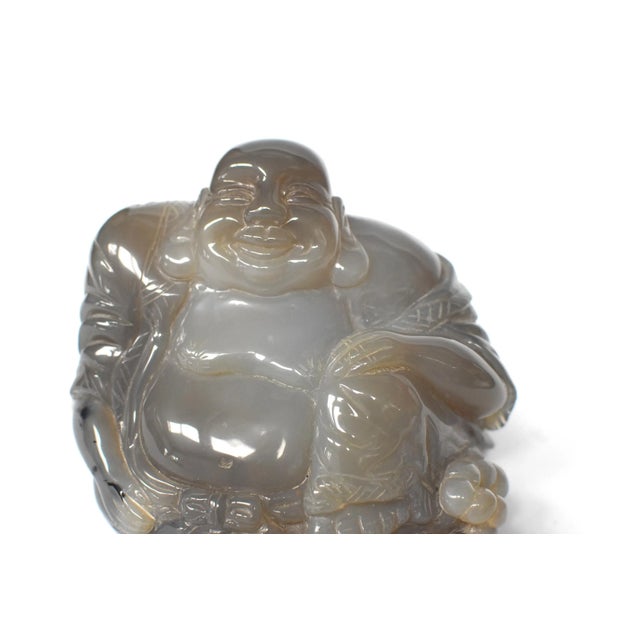 Large Agate Gemstone Happy Buddha For Sale - Image 10 of 13