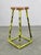 Original industrial stool produced in Czechoslovakia during the 1940s. The piece features a lacquered metal frame with a...