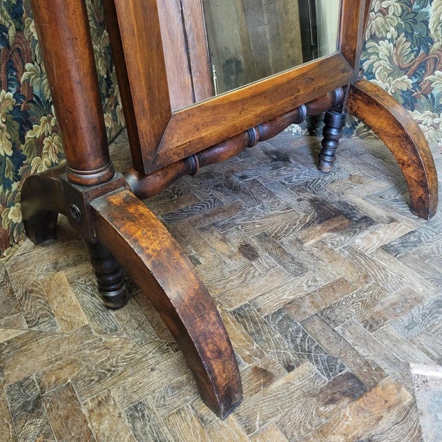 Country house oversized cheval mirror from the Empire period in France, likely originating from a large chateau. This...