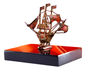 Miniature Caravel in Filigree Silver