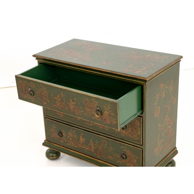 Mid 20th Century William & Mary Style Green Chest of Drawers For Sale - Image 4 of 6